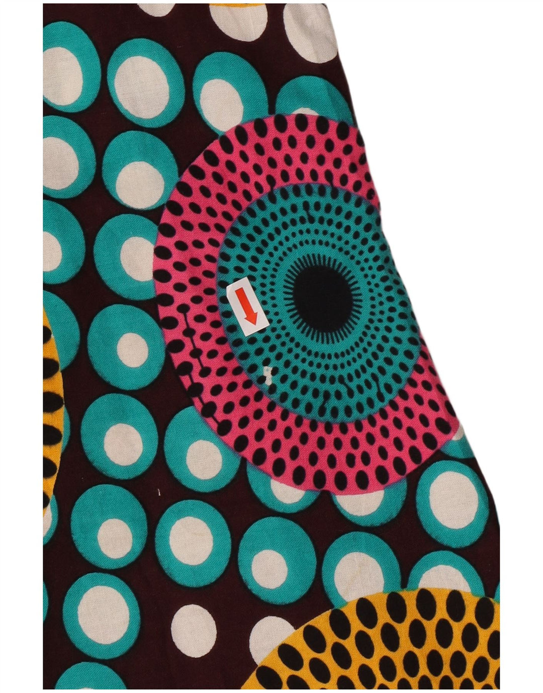 Vintage ženski sarafan UK 8 Mali višebojni geometrijski