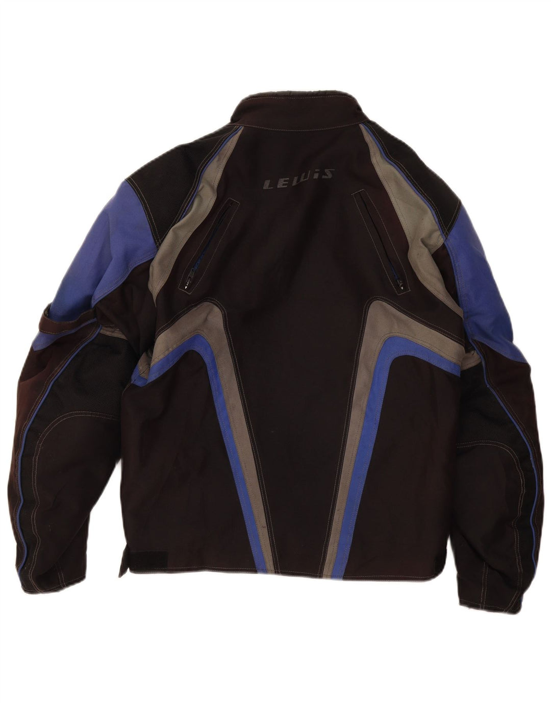 Muška trkaća jakna Lewis Graphic Racer Jacket UK 38 srednje crne boje, najlon