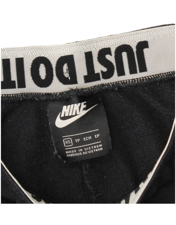 NIKE ženske hlače za trenirku s grafičkim motivima Joggers UK 4 XS crni pamuk