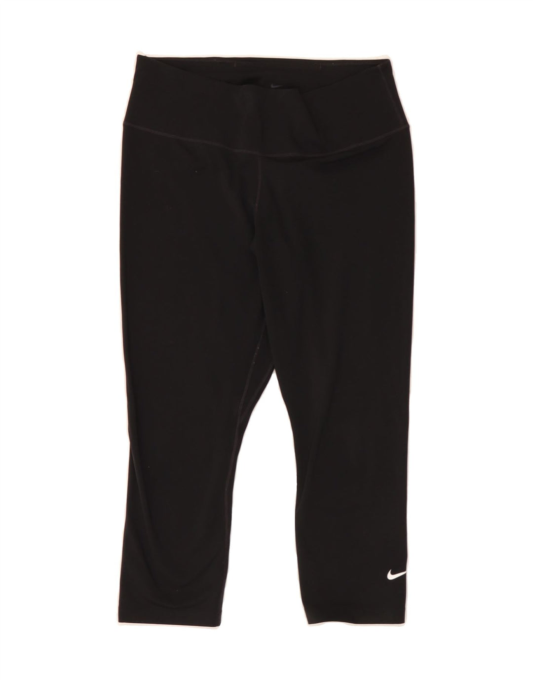 NIKE Womens Capri Leggings UK 12 Medium  Black Polyester Vintage Nike and Second-Hand Nike from Messina Hembry 