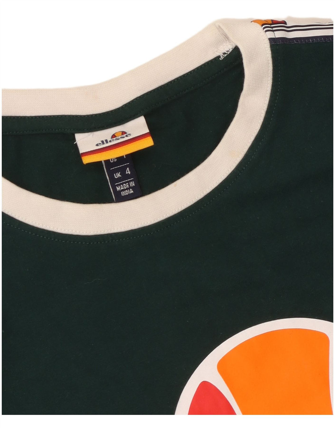 ELLESSE Ženska skraćena majica kratkih rukava UK 4 XS Zeleni pamuk