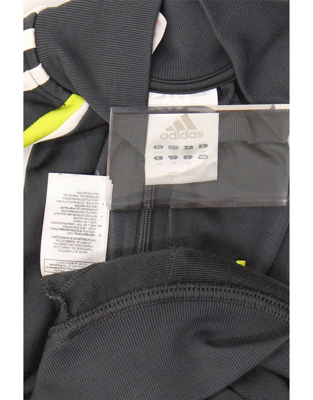 ADIDAS Gornja jakna trenirke za dječake 13-14 godina Sivi poliester u boji