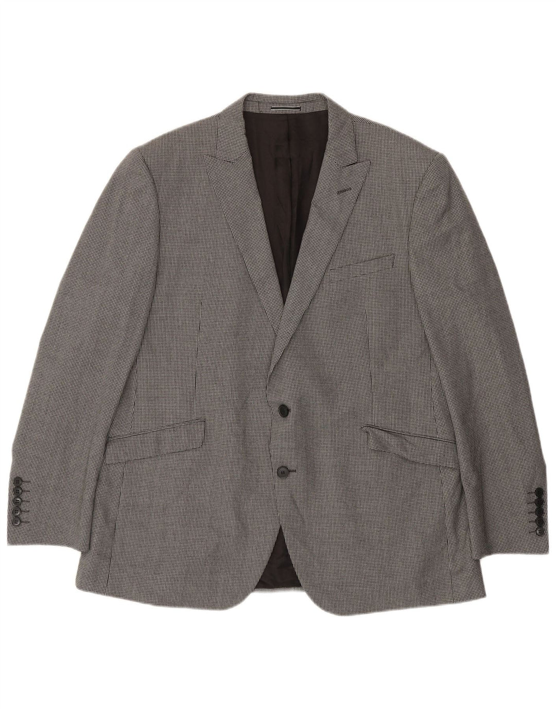 Marks & Spencer muška jakna sa 2 gumba UK 46 3XL siva vuna s ptičijim zubima