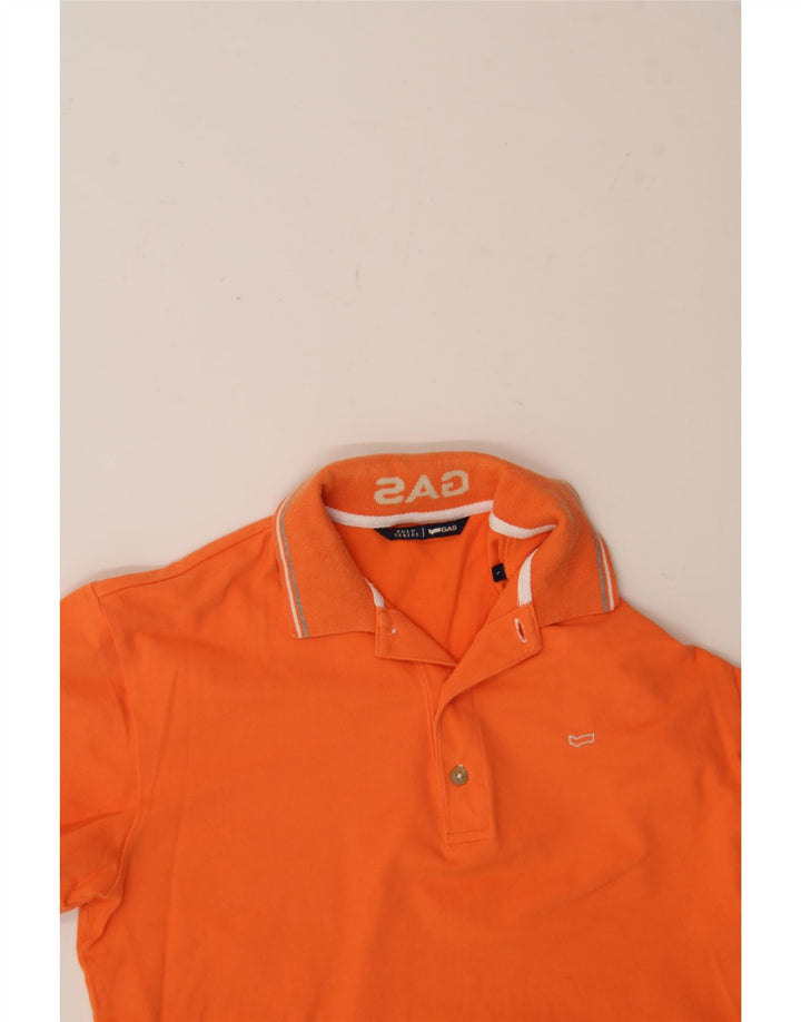 GAS Womens Polo Shirt UK 16 Large Orange Vintage Gas and Second-Hand Gas from Messina Hembry 