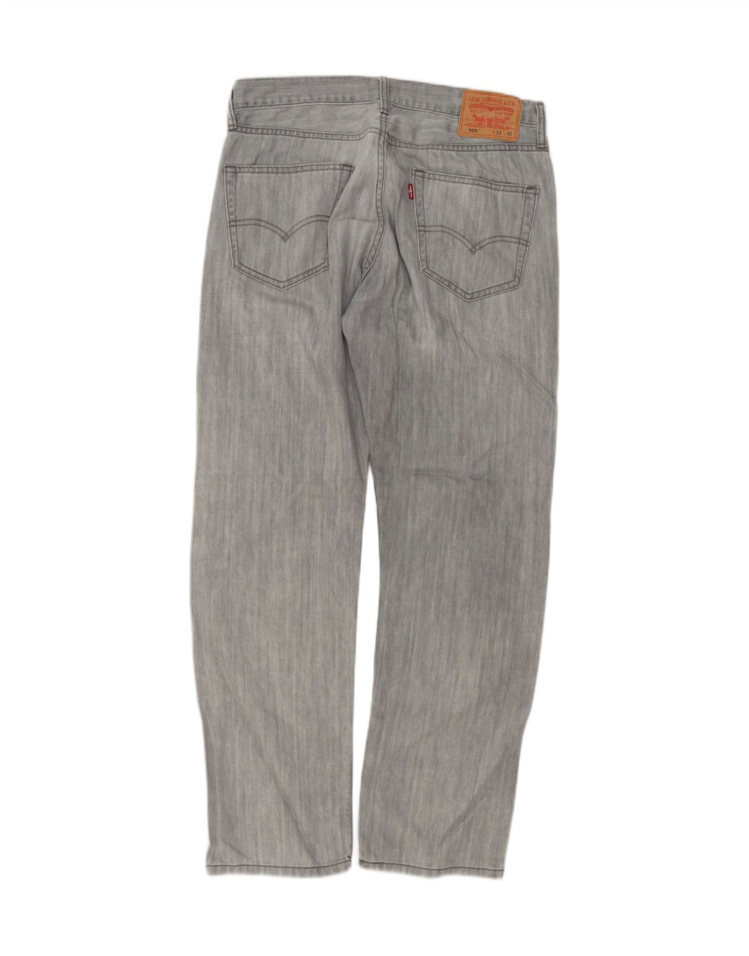 Levi's muške 505 ravne traperice W33 L30 sivi pamuk