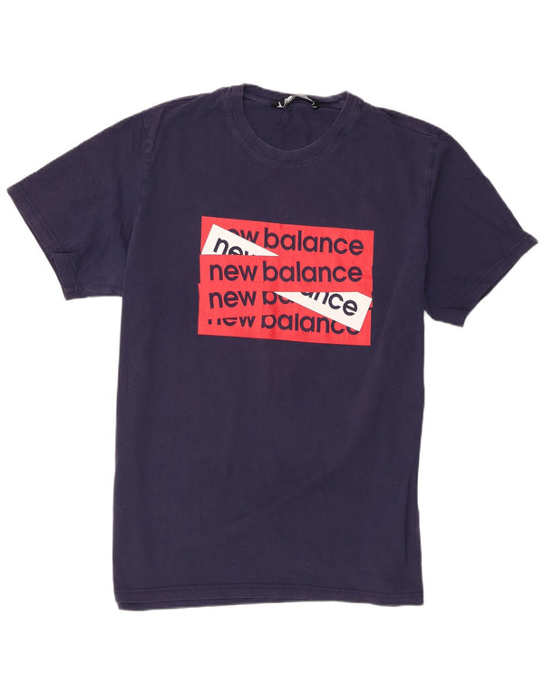 New Balance gornji dio muške majice s grafičkim motivima 2XL tamnoplavi pamuk