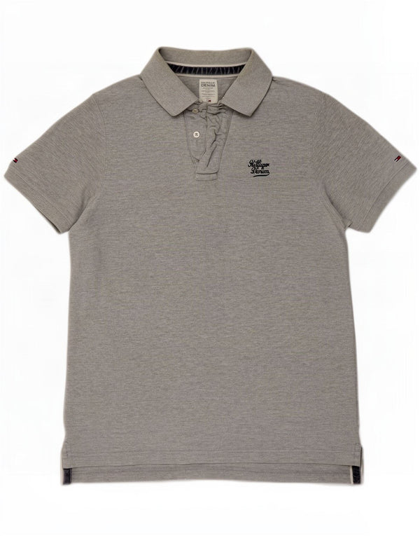 Tommy Hilfiger muška polo majica XL sivi flekasti pamuk