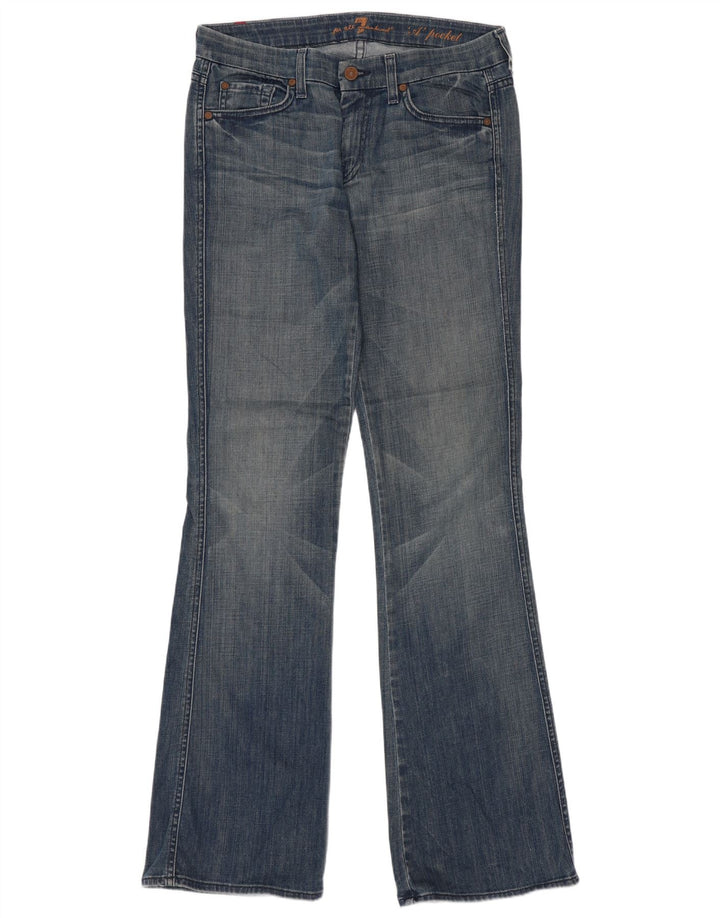 7 For All Mankind Ženske lepršave traperice W32 L34 Plavi pamuk