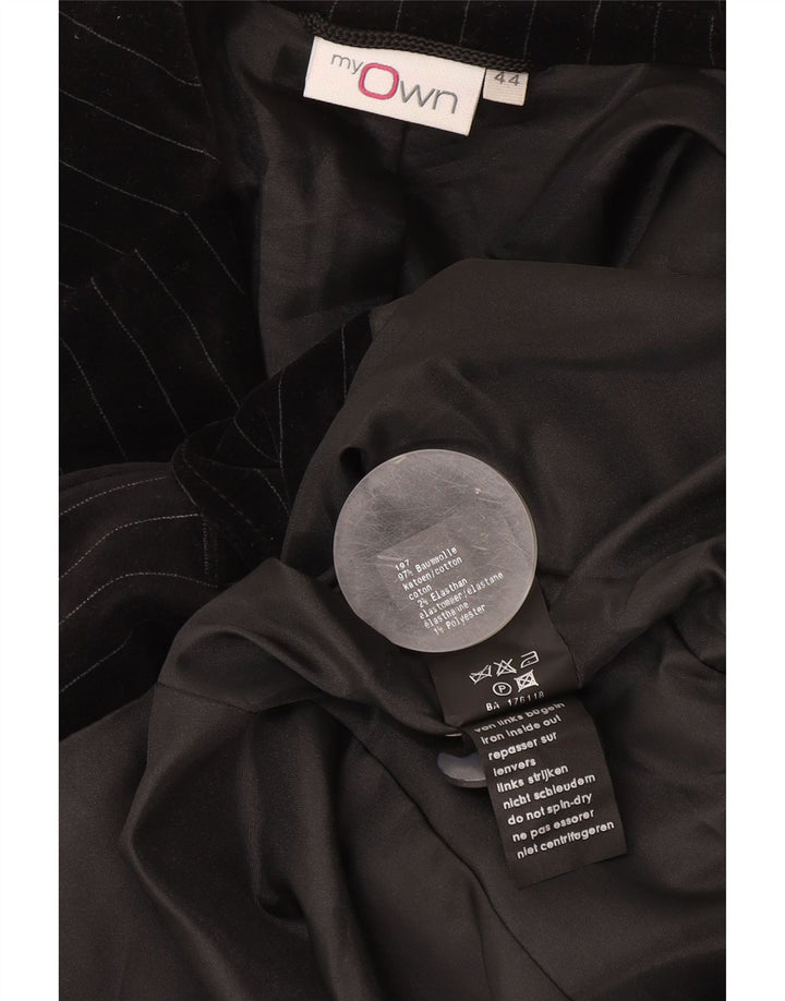 My Own Ženska baršunasta jakna s 2 gumba IT 44 srednje crne pruge