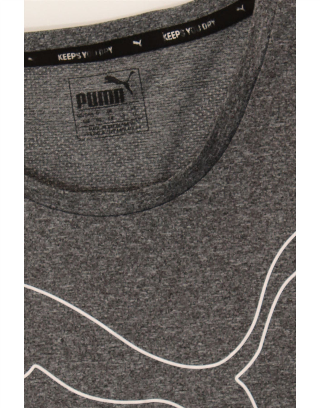 PUMA Womens Graphic T-Shirt Top UK 14 Large Grey Vintage Puma and Second-Hand Puma from Messina Hembry 