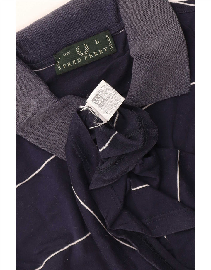 Fred Perry muška polo majica velika tamnoplava prugasta majica
