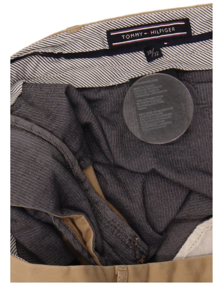 TOMMY HILFIGER Muške ravne chino hlače W38 L32 Bež pamuk