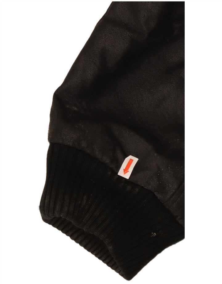 Vintage muška kožna jakna IT 56 3XL crna koža