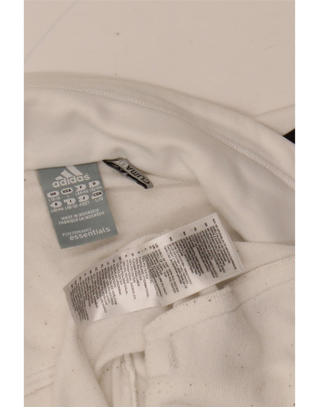 ADIDAS ženska trenirka Climalite Gornja jakna UK 16/18 velika bijela