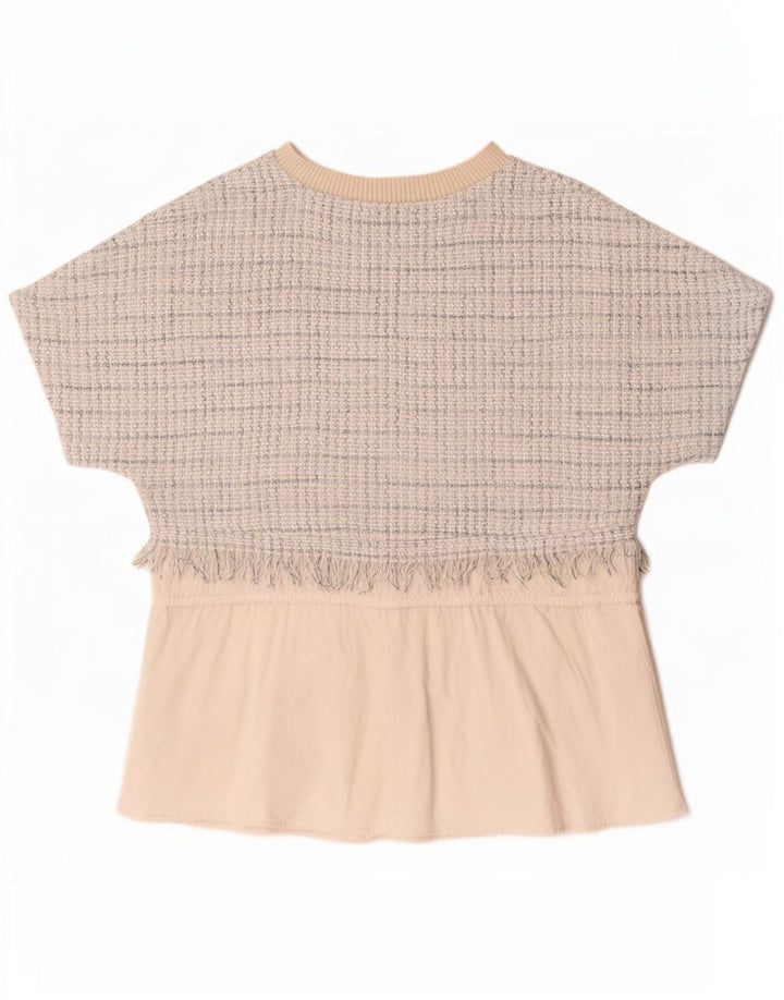 Zara ženski gornji dio bluze UK 14 Medium Off White Check