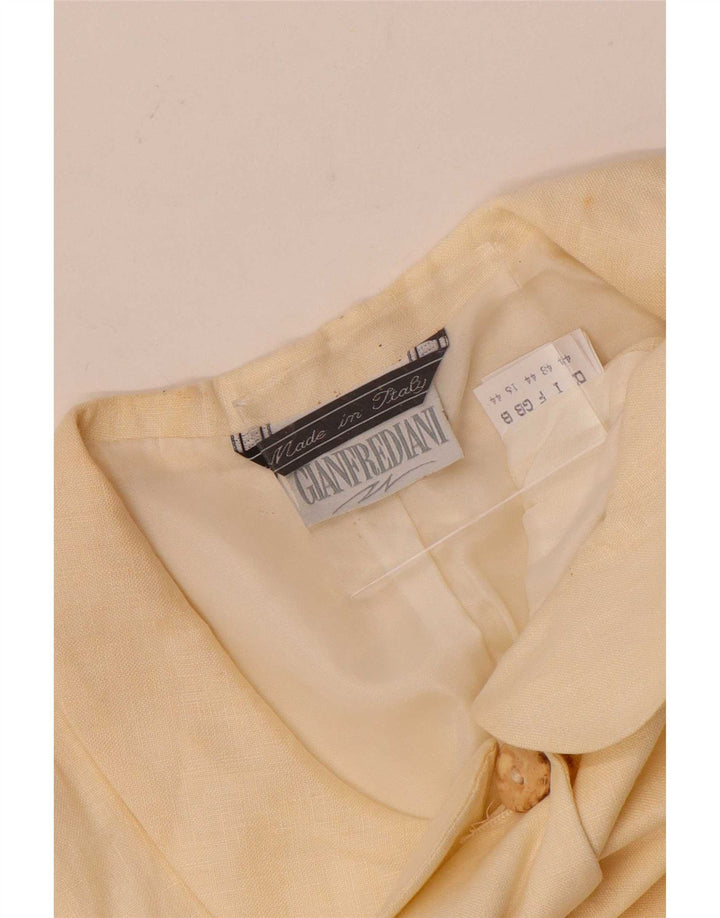 Gianfrediani ženski sako kratkih rukava s 4 gumba UK 16 Large Beige