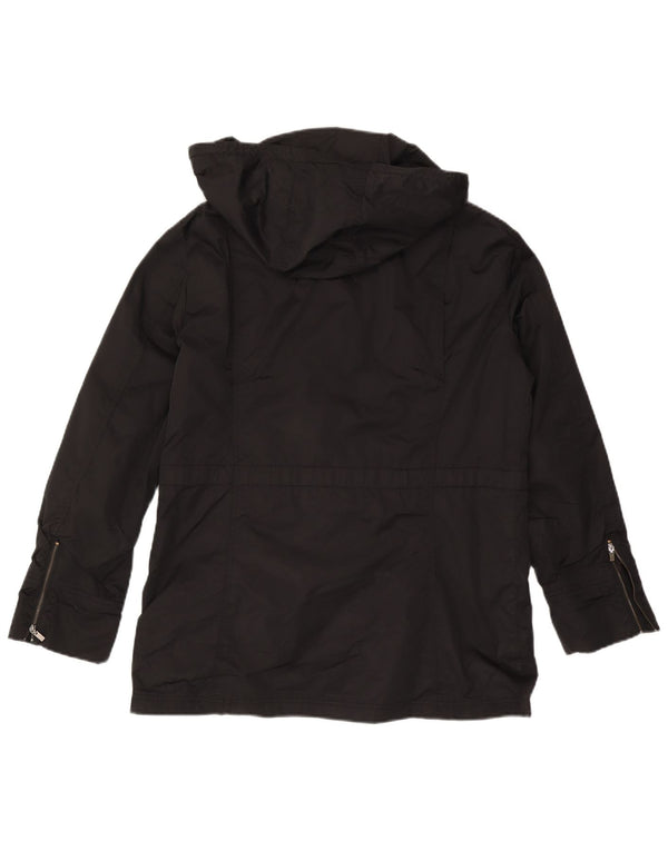 Zara ženska parka jakna s kapuljačom UK 18 XL crni pamuk