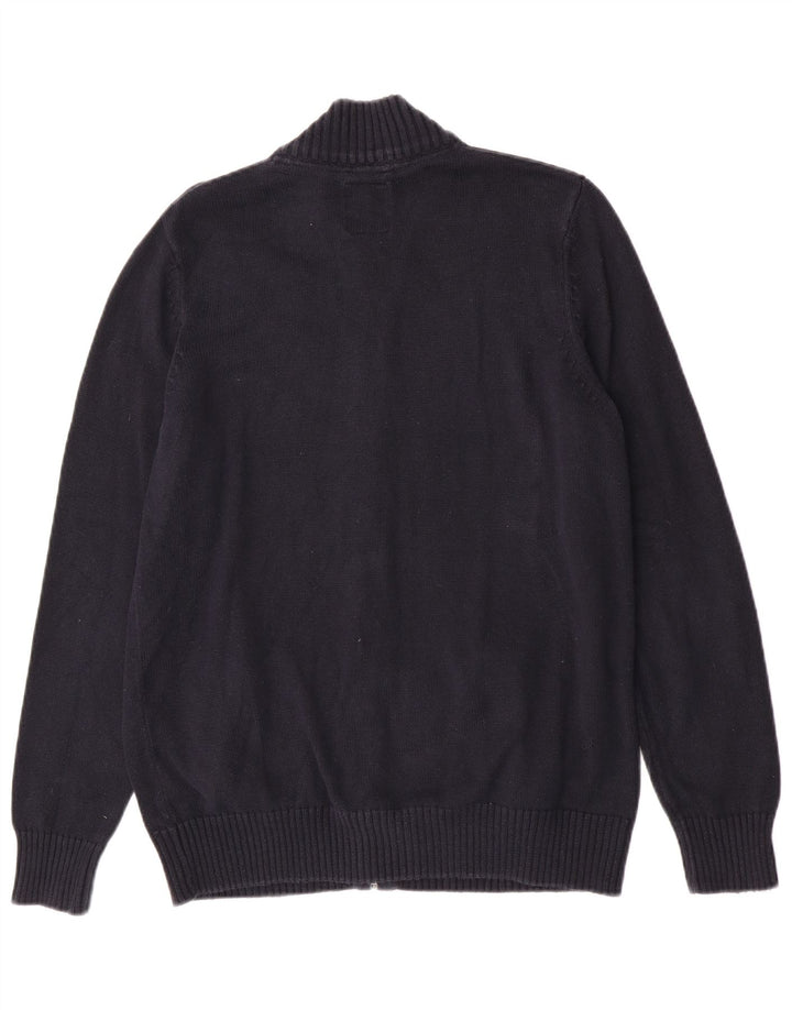 Crew Clothing Muški kardigan pulover Srednje tamnoplavi pamuk