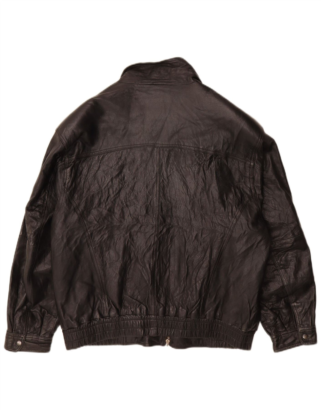 Vintage muška kožna jakna UK 38 srednje crna koža