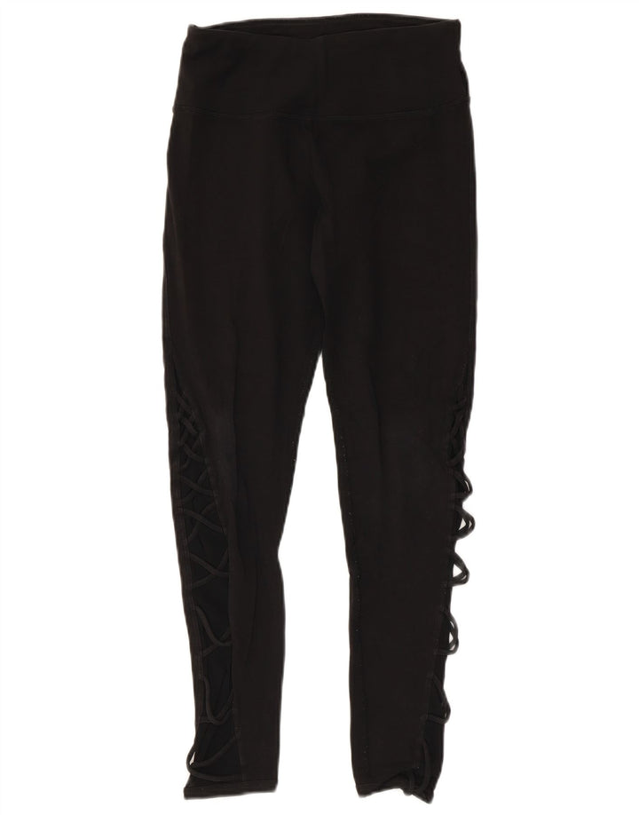 CALVIN KLEIN Ženske grafičke tajice UK 10 Male crne pamučne