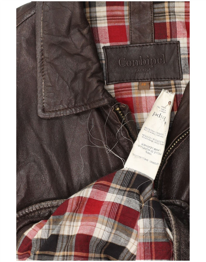 CONBIPEL muška kožna jakna IT 46 Mala smeđa koža