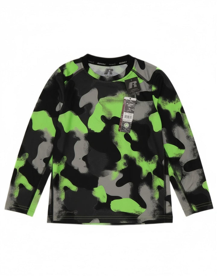 Russell atletska majica za dječake Dri-Power s dugim rukavima 6-7 godina, mala crna