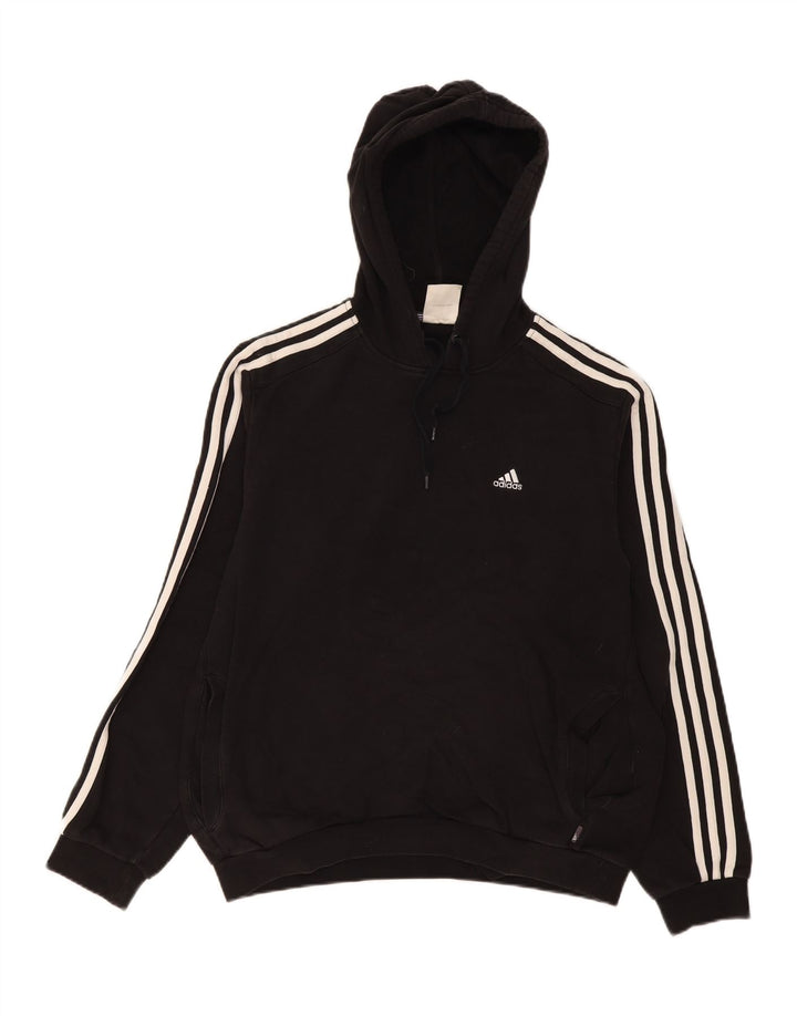Adidas muška majica s kapuljačom Srednje crni pamuk