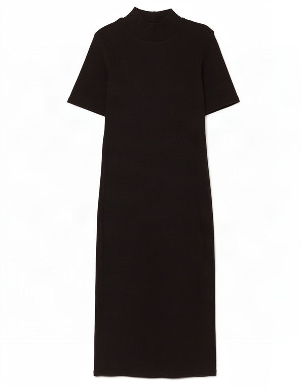 Zara Womens Sheath Dress UK 8 Small Black Cotton