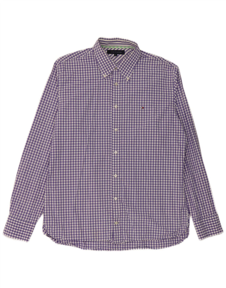 Tommy Hilfiger muška košulja velika ljubičasta gingham pamuk