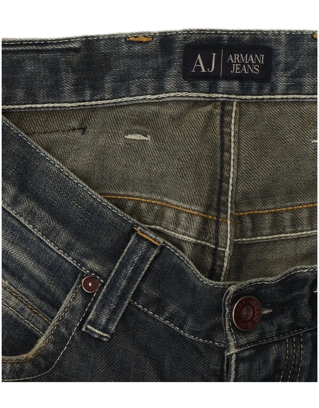 Armani ženske traperice s bootcut W30 L32 plavi pamuk
