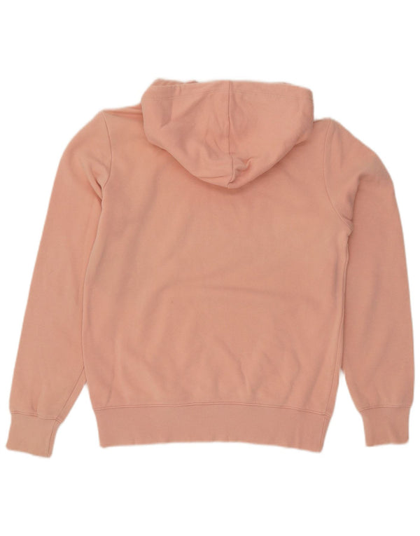 CHAMPION Womens Graphic Hoodie Jumper UK 14 Medium Pink Cotton