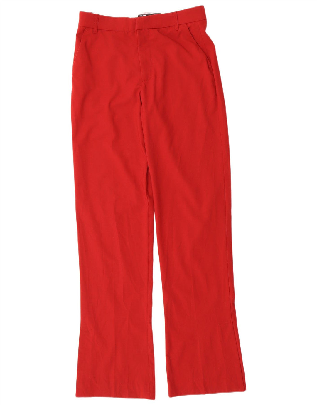 Zara ženske male chino hlače s bootcut W26 L33 crveni poliester