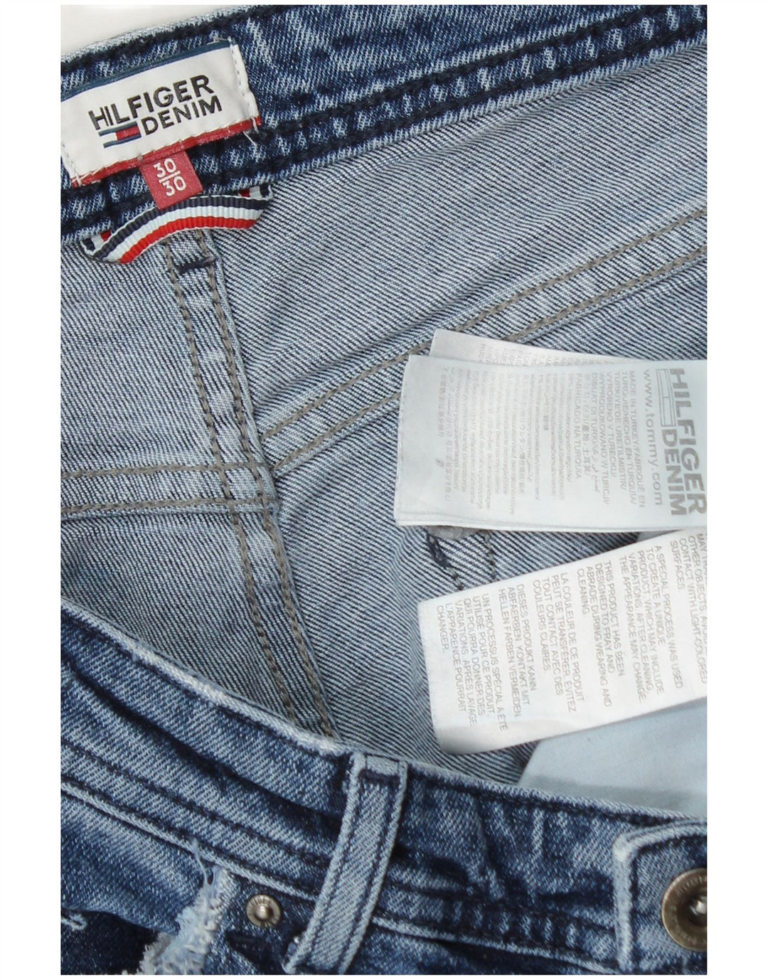 Tommy Hilfiger ženske uske traperice W30 L25 plavi pamuk