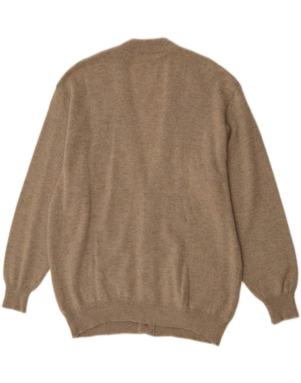 Vintage muški kardigan džemper XL smeđi Argyle/Diamond