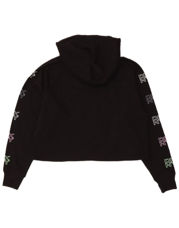 Dkny Ženska prekomjerna majica s kapuljačom s grafičkim motivima UK 6 XS crni pamuk