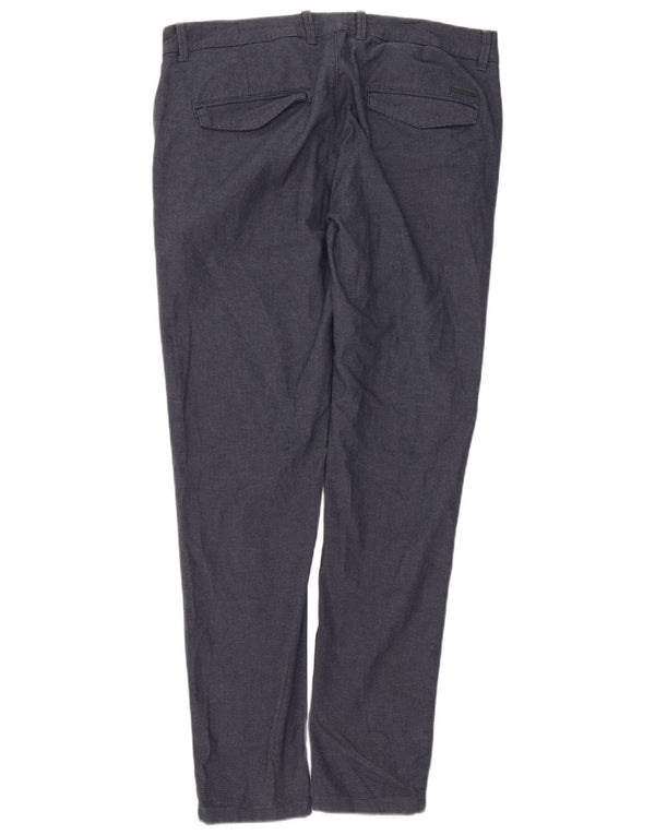 Zara muške uske chino hlače EU 44 Large W34 L32 tamnoplavi pamuk