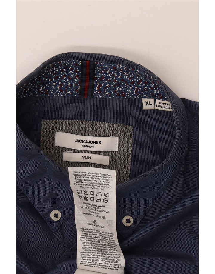 Jack & Jones muška tanka košulja XL plavi pamuk