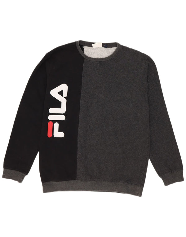 Fila Boys Graphic Sweatshirt džemper 15-16 godina Sivi Colourblock Pamuk