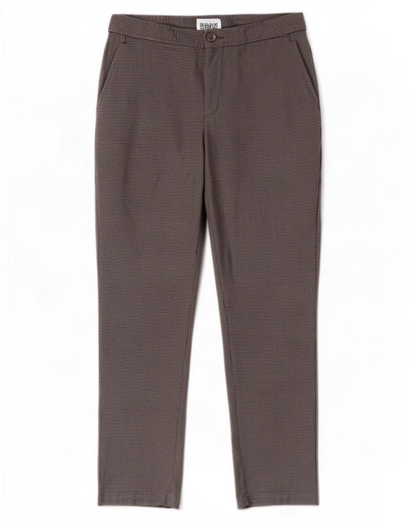 Zara ženske skraćene uske chino hlače EU 38 male W28 L26 sive houndstooth