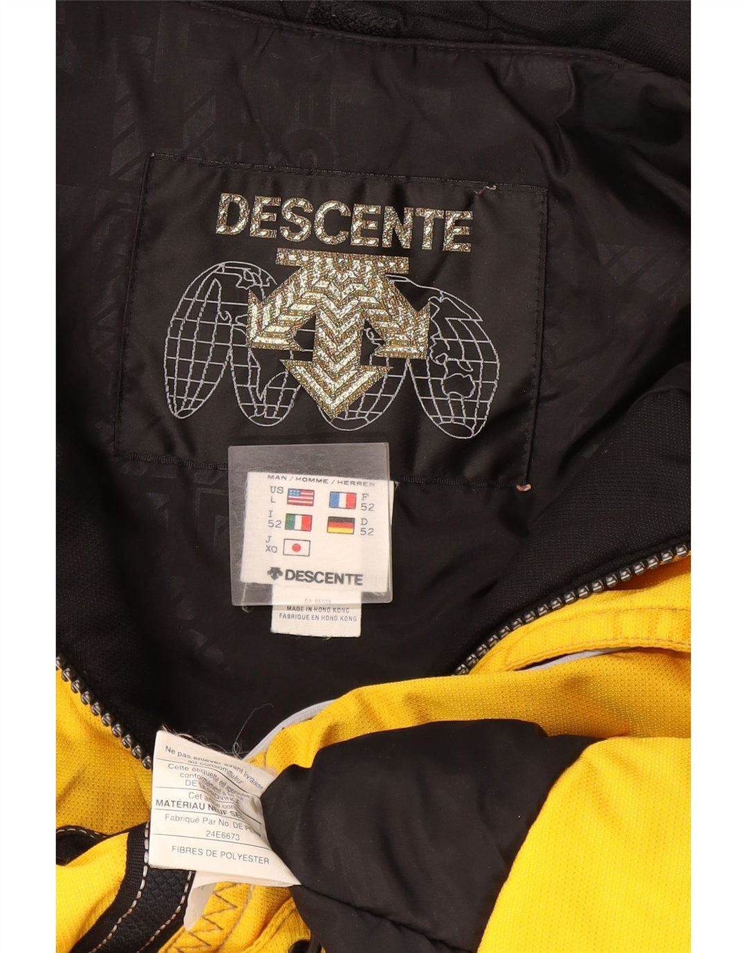 Descente muška skijaška jakna IT 52 veliki žuti poliester u boji