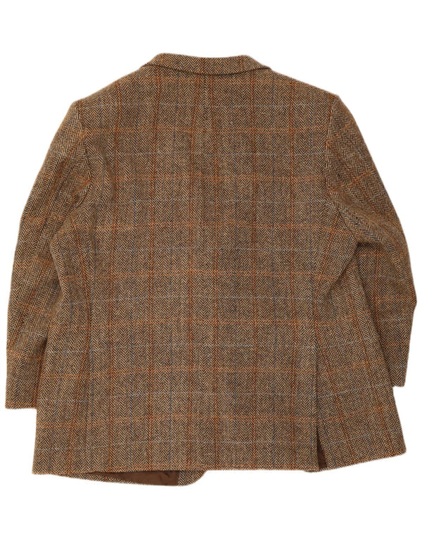 Harris Tweed Muški sako sa 2 gumba UK 42 XL Smeđi karirani nova vuna