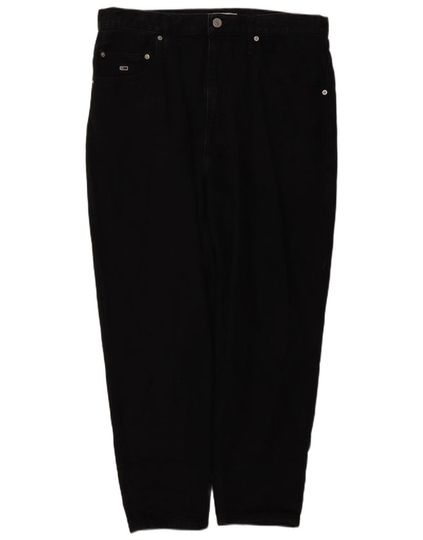 TOMMY HILFIGER Muške sužene traperice W34 L26 crni pamuk