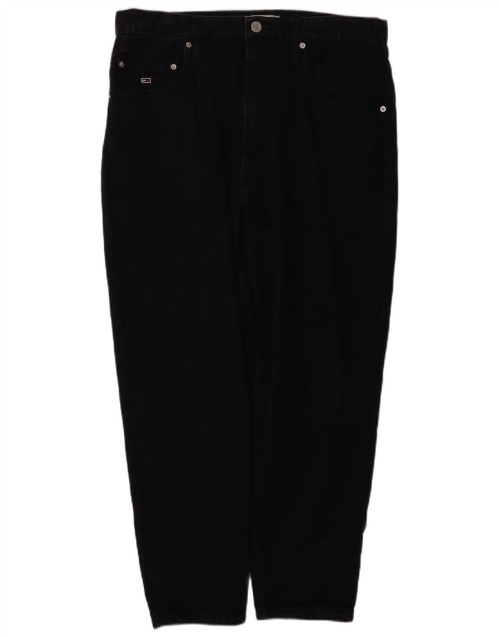 TOMMY HILFIGER Muške sužene traperice W34 L26 crni pamuk