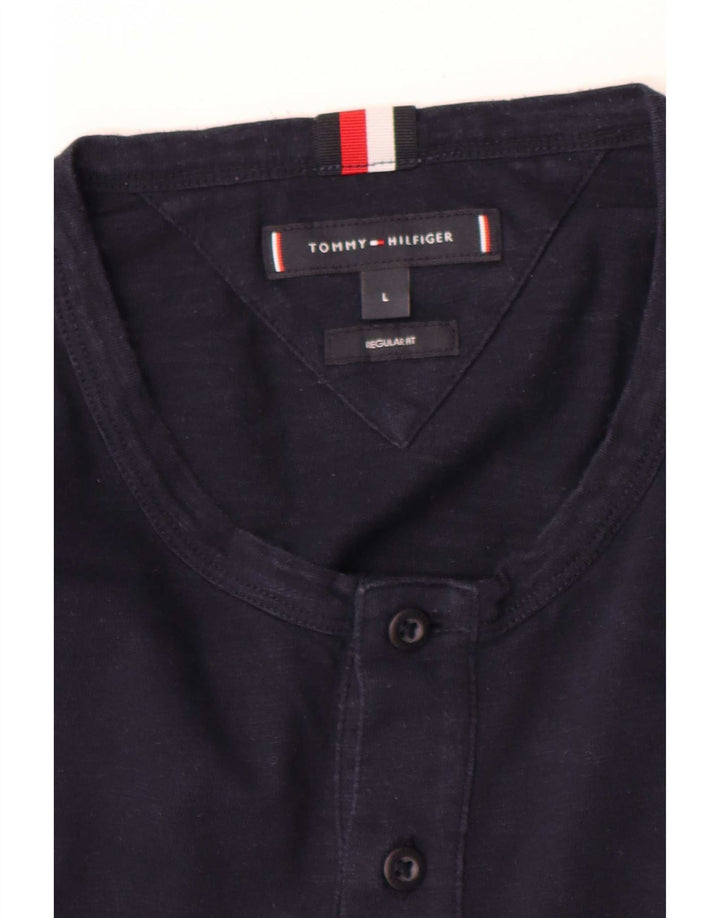 Tommy Hilfiger muška majica standardnog kroja s dugim rukavima velika tamnoplava