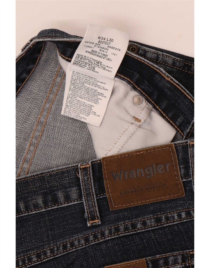 Muške traperice Wrangler Bootcut W34 L30 plavi pamuk