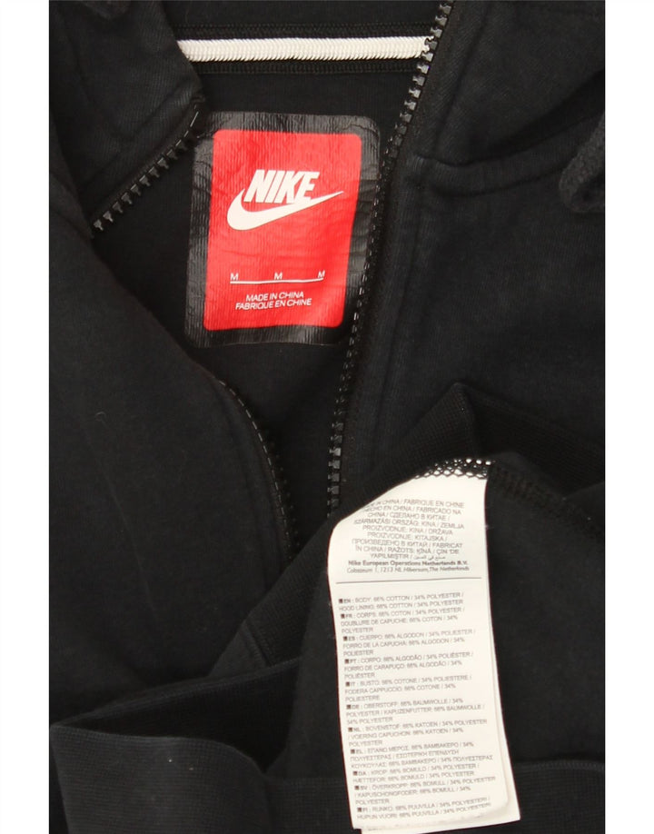 Nike muški pulover s kapuljačom na patentni zatvarač, srednji crni pamuk