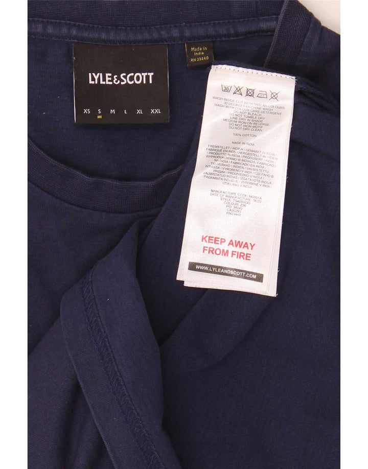 Lyle & Scott Muška majica kratkih rukava Mala tamnoplava pamuk