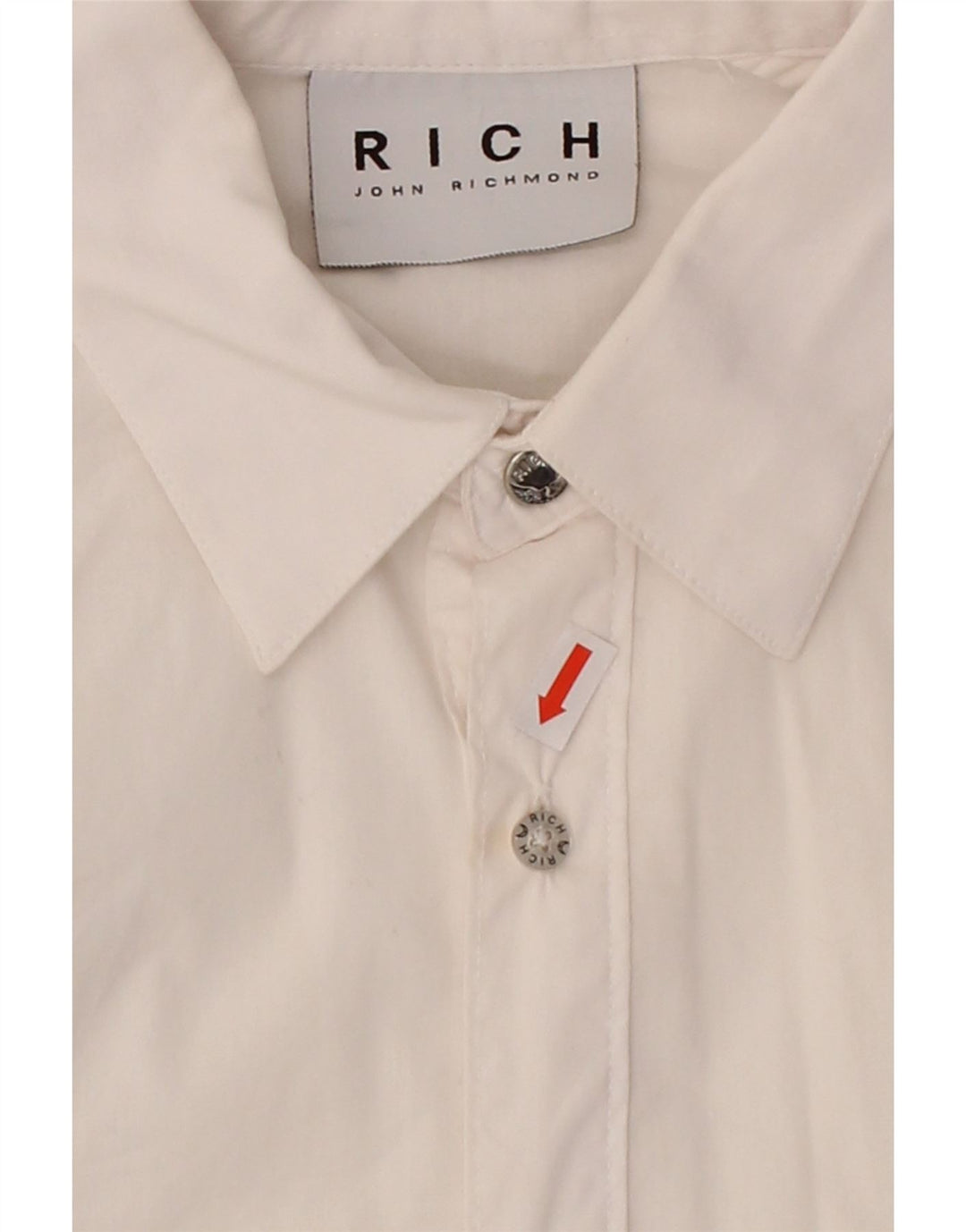 RICHMOND Mens Shirt Small White Cotton Vintage Richmond and Second-Hand Richmond from Messina Hembry 