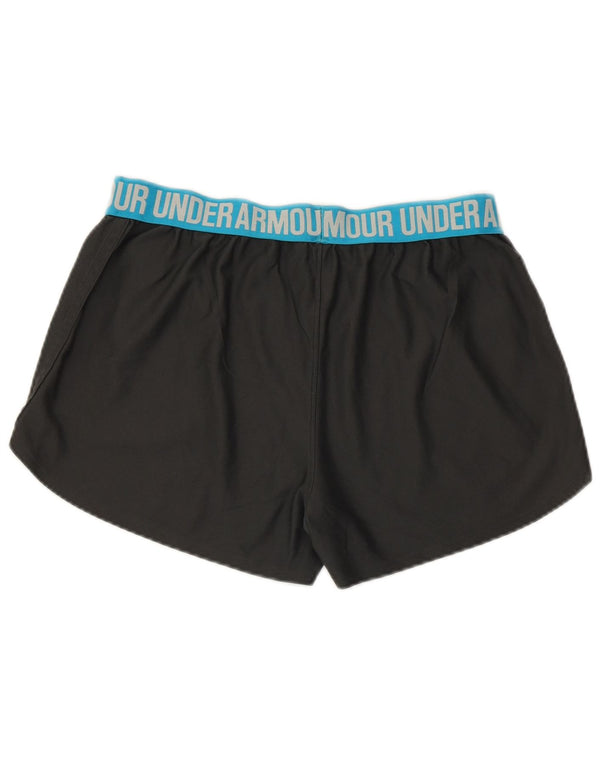 UNDER ARMOUR Ženske grafičke sportske kratke hlače UK 14 srednje crne boje
