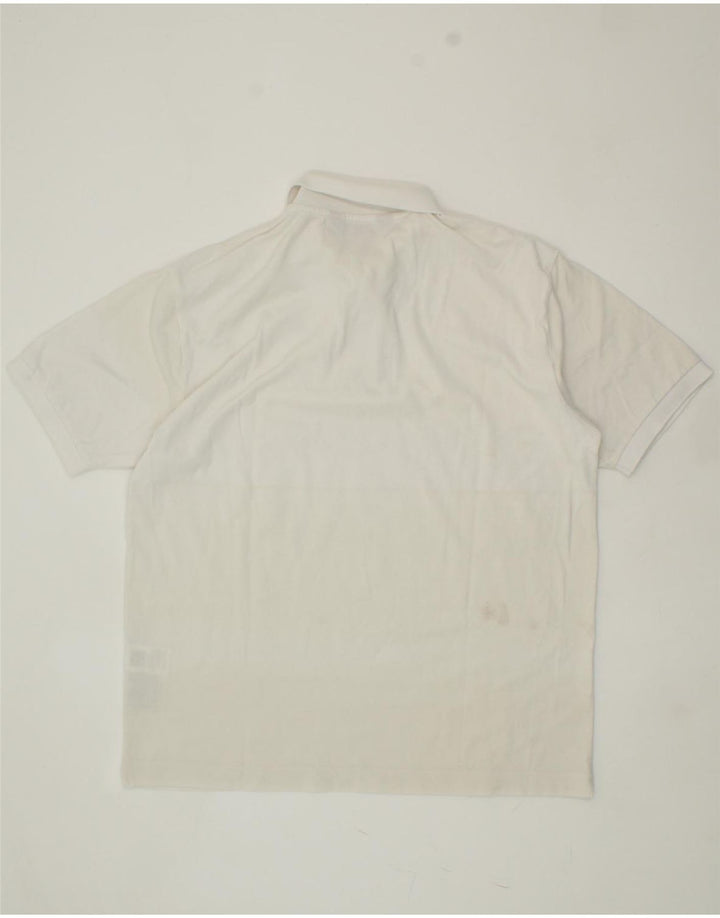 KAPPA Mens Polo Shirt XL White Cotton Vintage Kappa and Second-Hand Kappa from Messina Hembry 